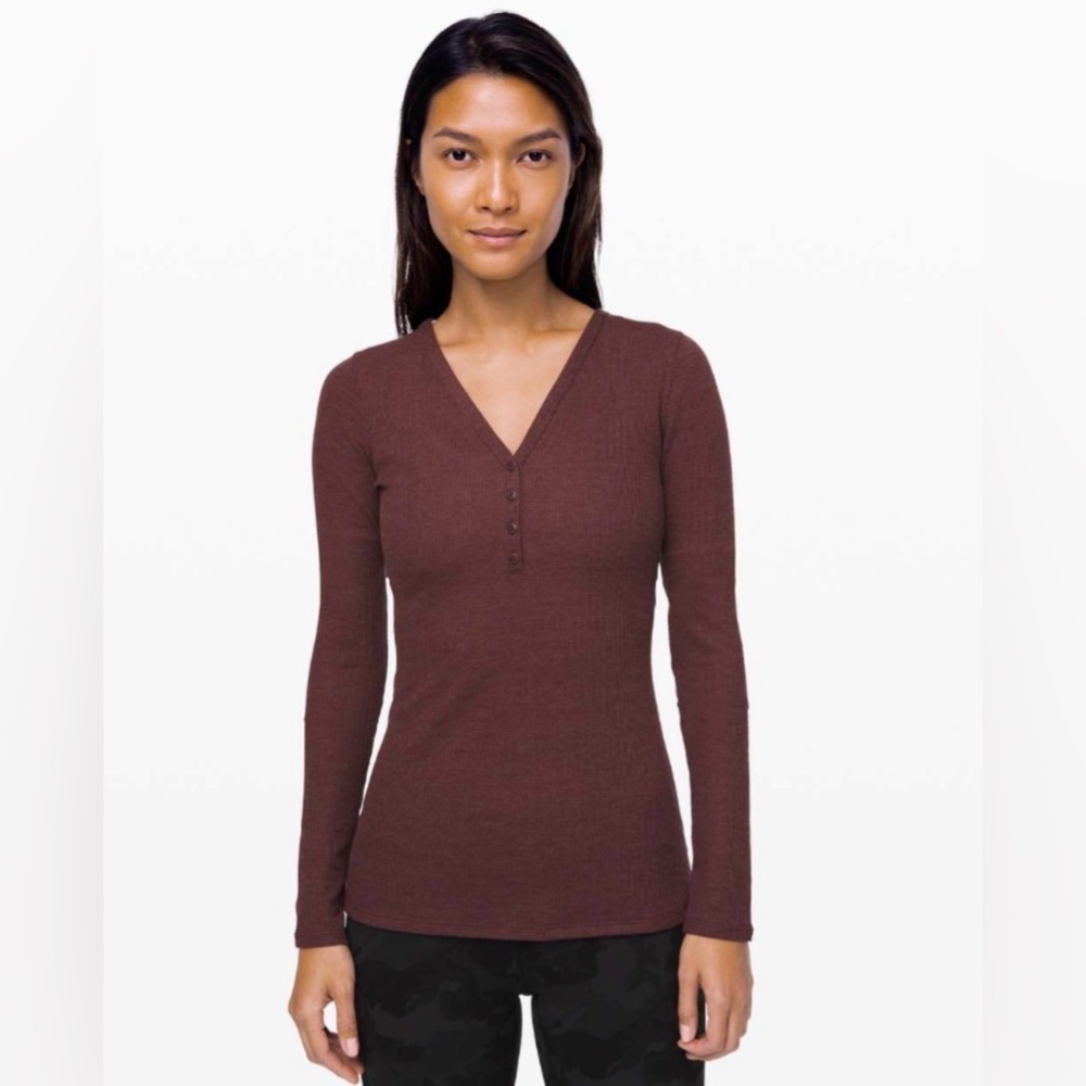 Lululemon Close Call Henley Long Sleeve
